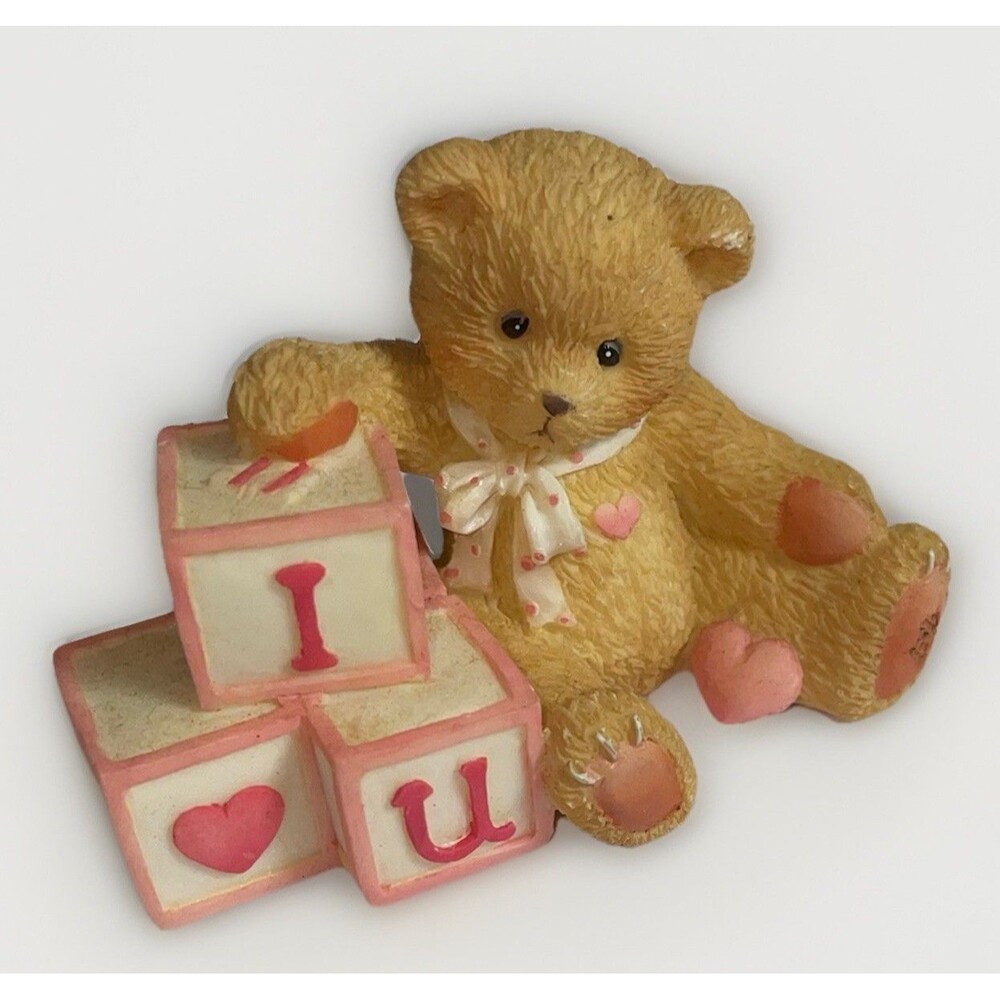 Cherished Teddies I Love You Blocks Small Fig #156515 1996